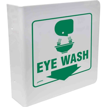Brady Eye Wash, 8 in x 8 in, Square, Acrylic, L0EW03A L0EW03A